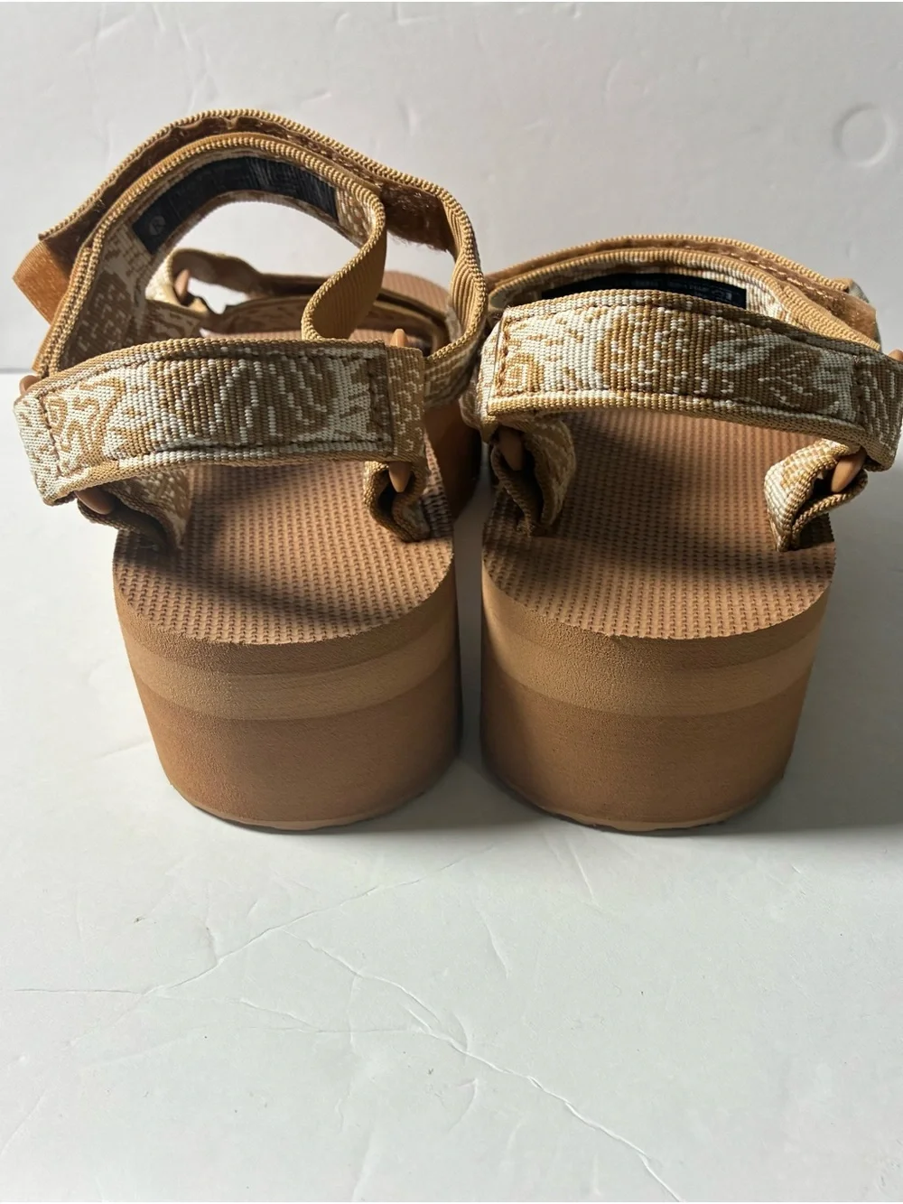 Teva Women's Outdoor Strappy Sandals in Tan and Cream